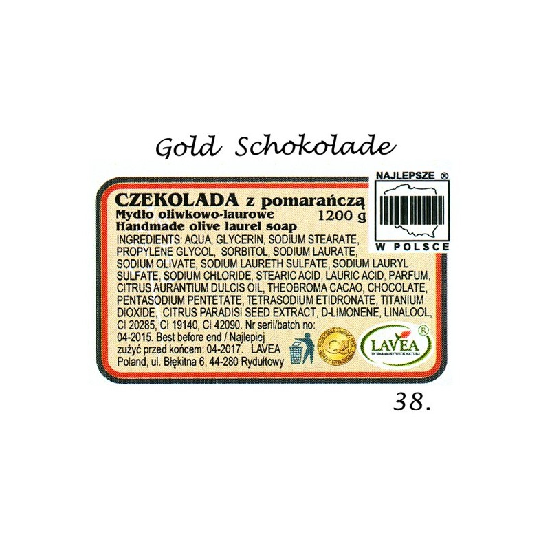 38 Aromatherapeutische Naturseife / Duftseife Gold Schokolade